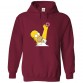 American Animated Sitcom With Doughnut  Classic Unisex Kids and Adults Pullover Hoodie								 									 									
